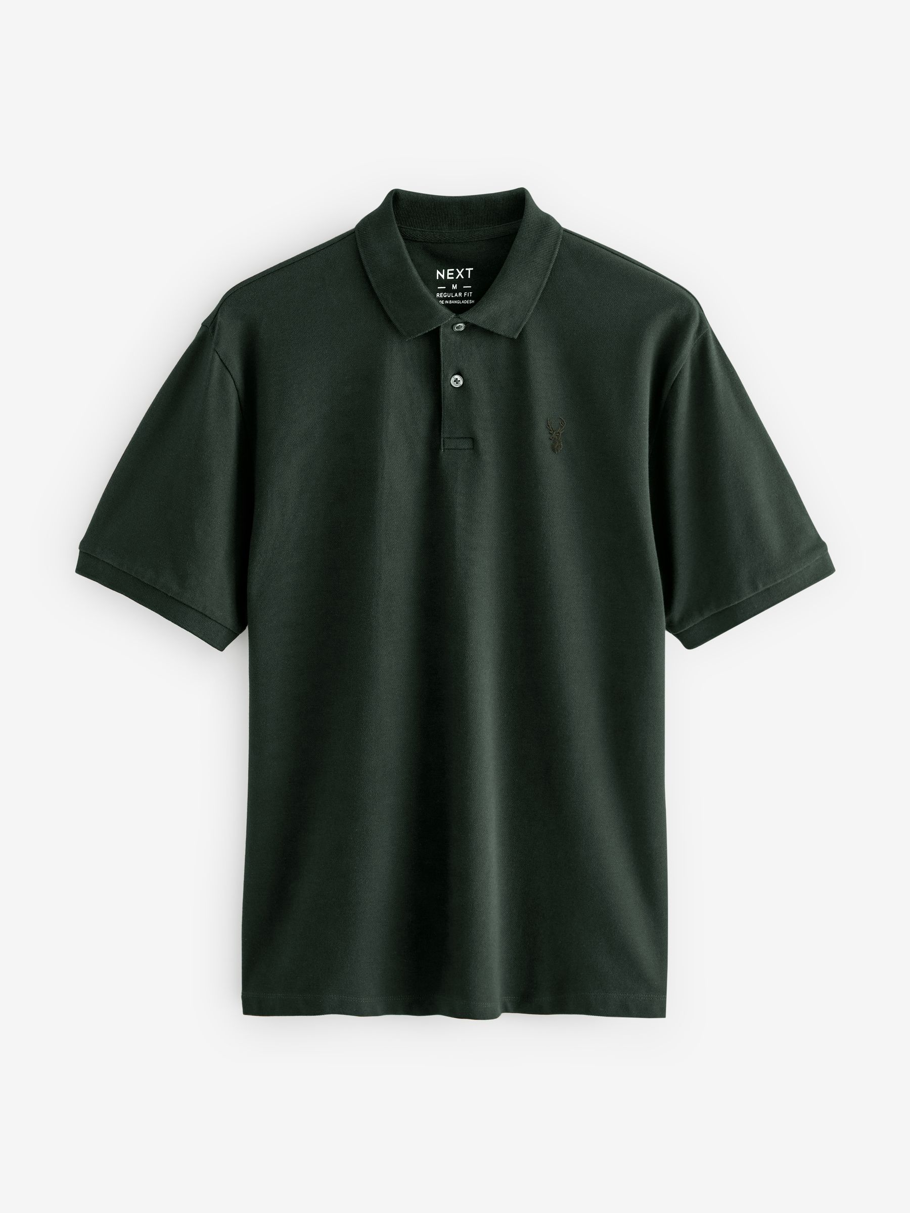 Olijfgroen - Normale Pasvorm - Long-Sleeve Pique Polo Shirt