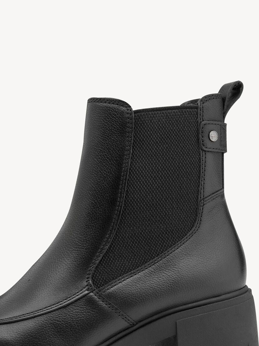 Leren Chelseaboot - zwart
