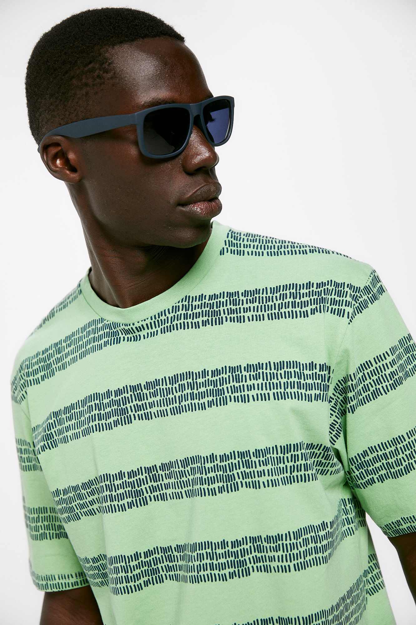 Camiseta Raya texturizada - verde