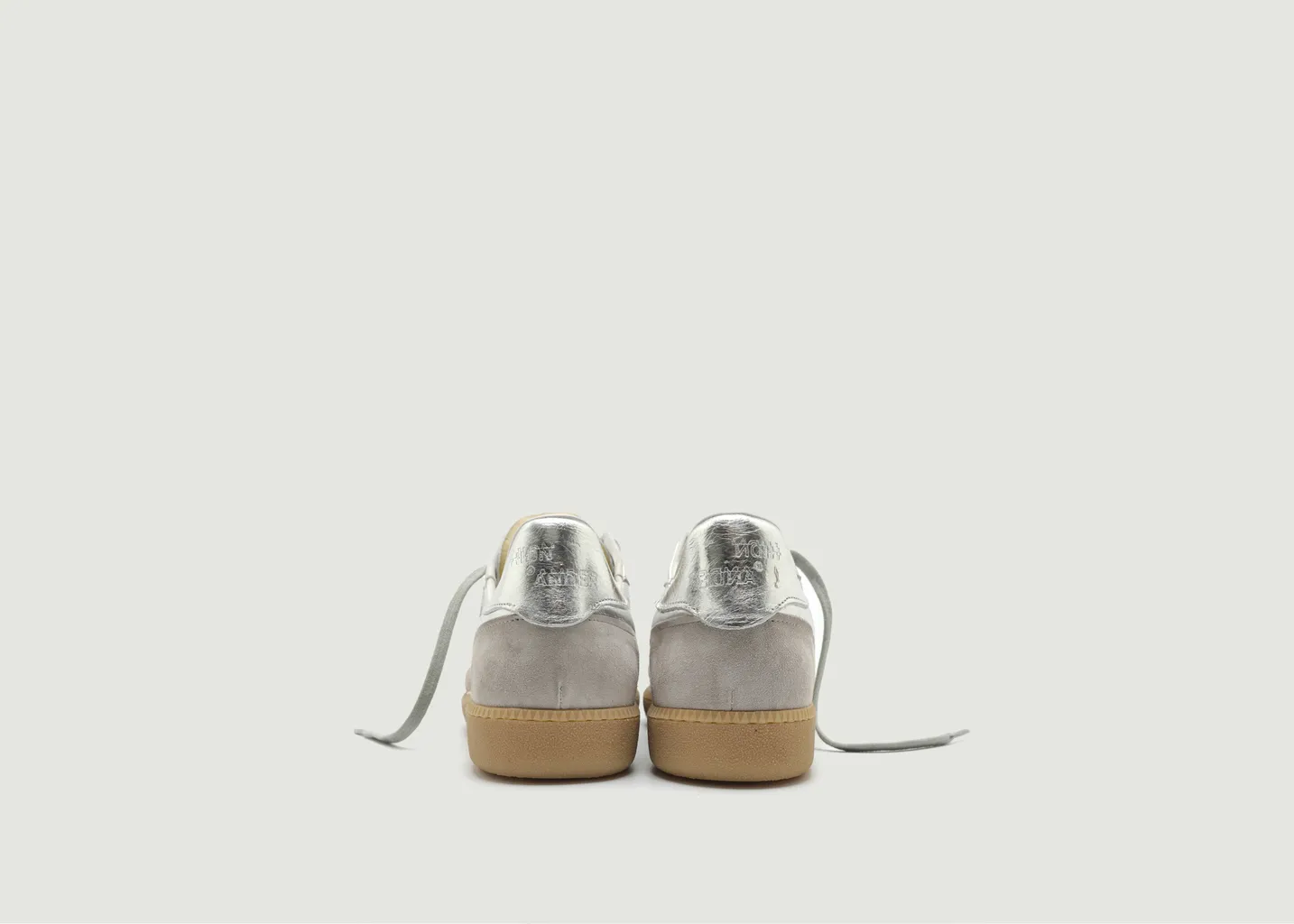 Sneakers basses en cuir métallisé Mega T Hidnander