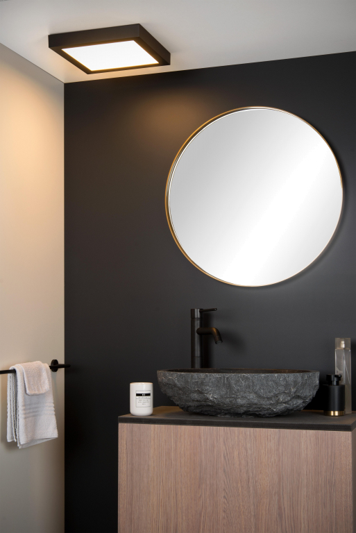 Lucide Brice 30 plafondlamp LED badkamer IP44 vierkant wit