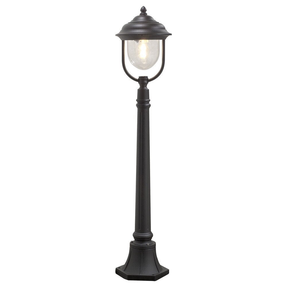 Stijlvolle Parma tuinpadverlichting van zwart aluminium en helder acrylglas, E27-fitting, IP43