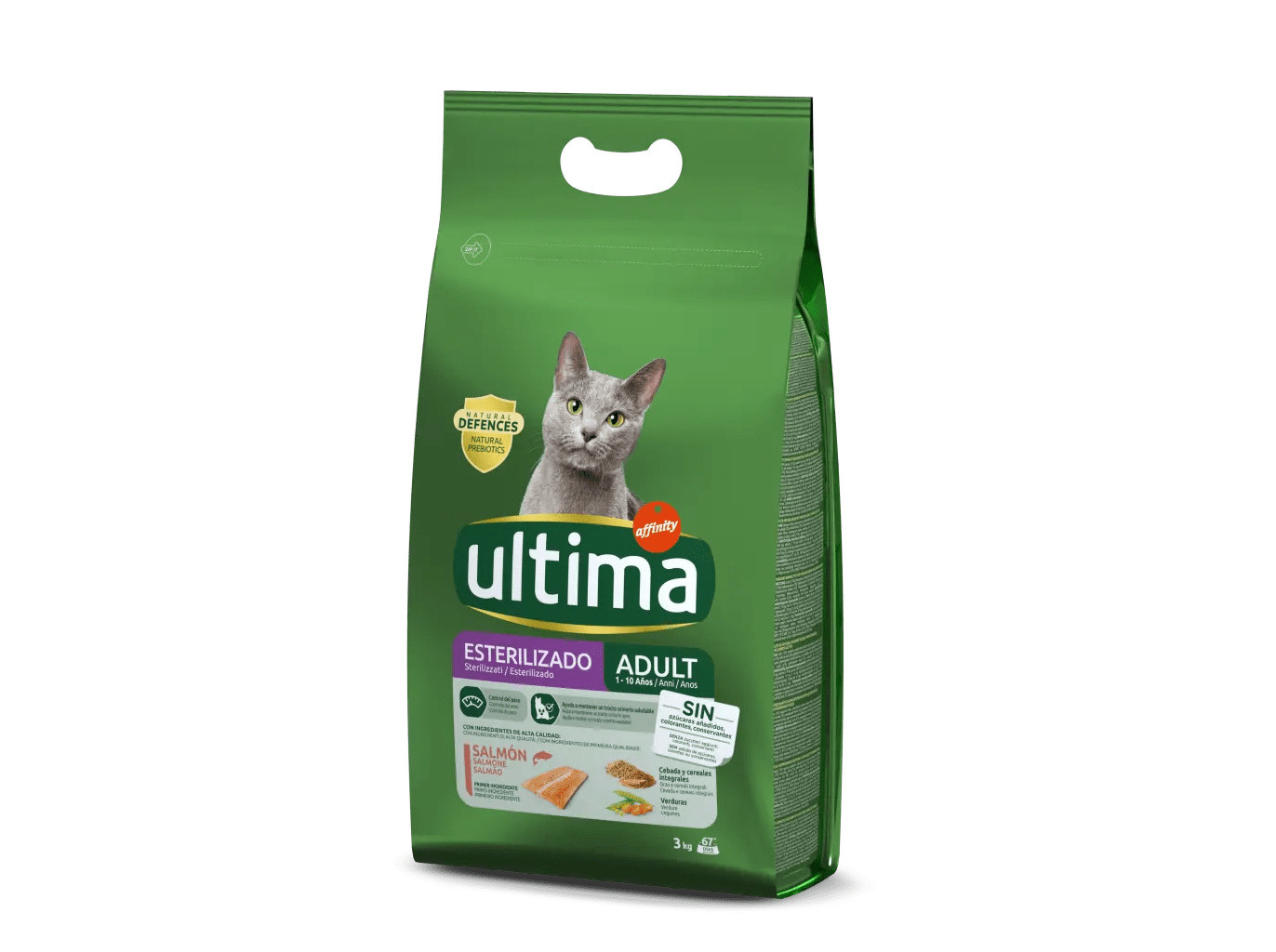 RAÇÃO PARA GATO ULTIMA ESTERILIZADO COM SALMÃO 3KG