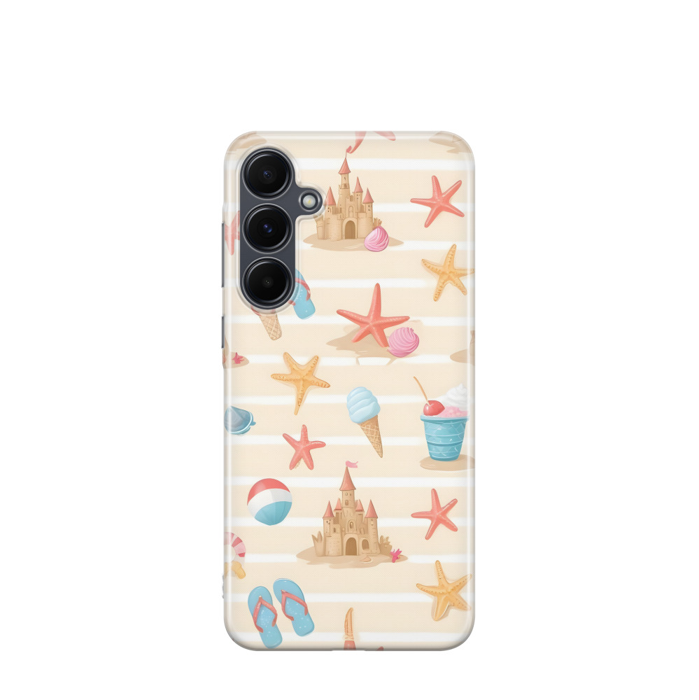 Samsung Galaxy A55 Gummi Hülle Sandburg - Braun