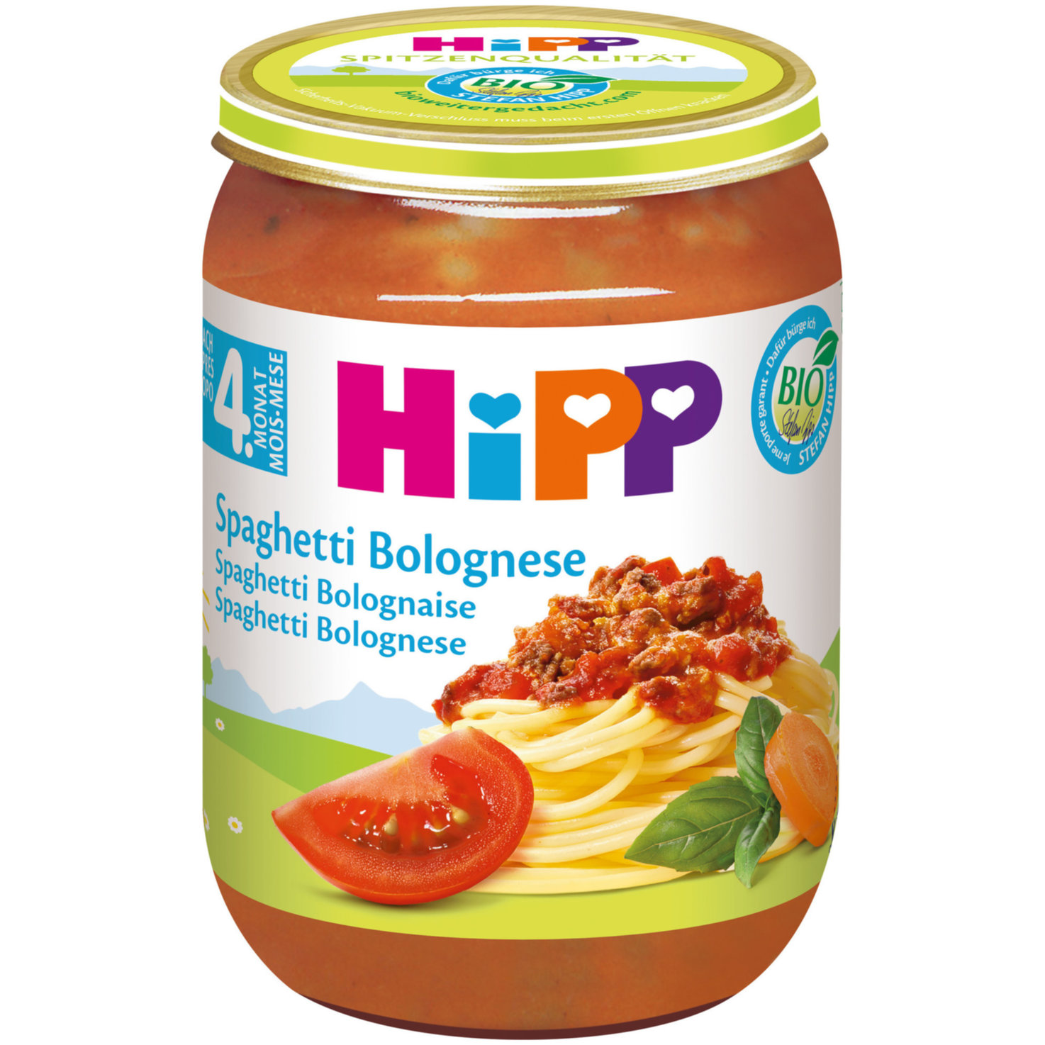 Hipp Bio Brei Spaghetti Bolognese 4+ Monate
