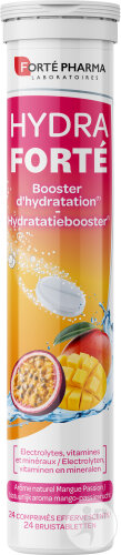 Forté Pharma Hydra Forté Booster D’Hydratation Gout Mangue Passion 24 Comprimés Effervescents