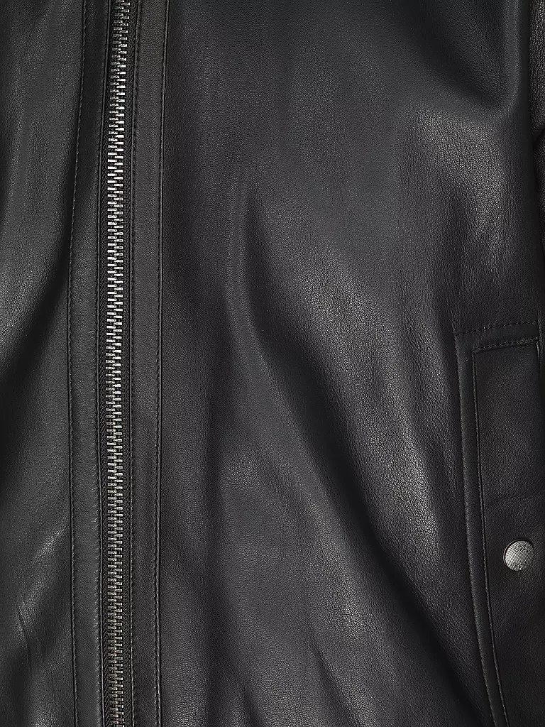 BOSS Lederjacke JUGE schwarz