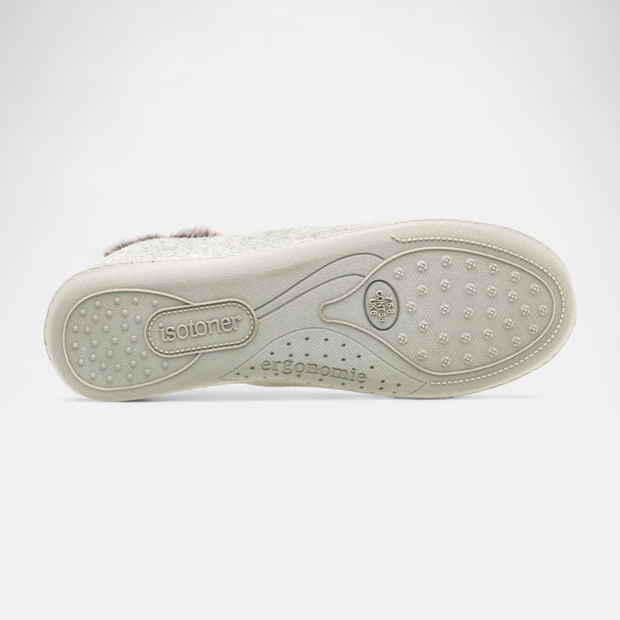 Pantoufles botillons Femme gris