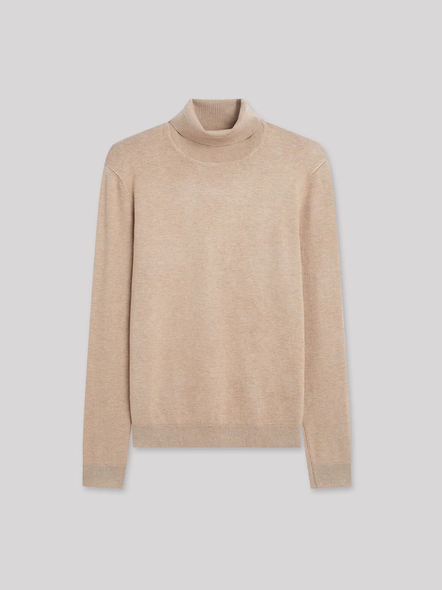 Pull col roulé en viscose certifiée