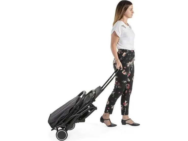 Chicco Trolley Me, Baldakin, Letvægts klapvogn, Ethvert køn, Sammenfoldelig, Sort, Grå