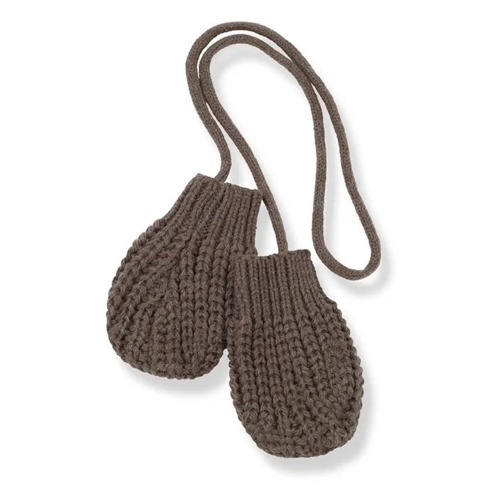 1+ in the family Mitaines Tricot Demi | Marron