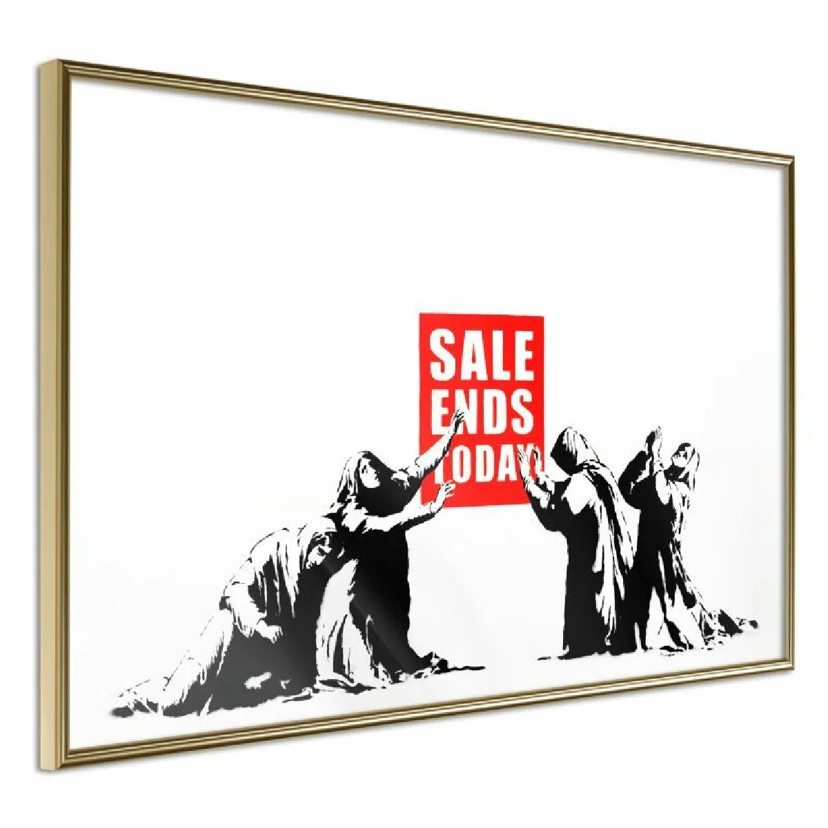 Paris Prix Affiche Banksy Sale Ends - 60x40 cm Or