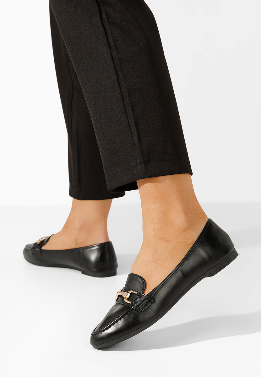 Mocassins femme noirs Merra