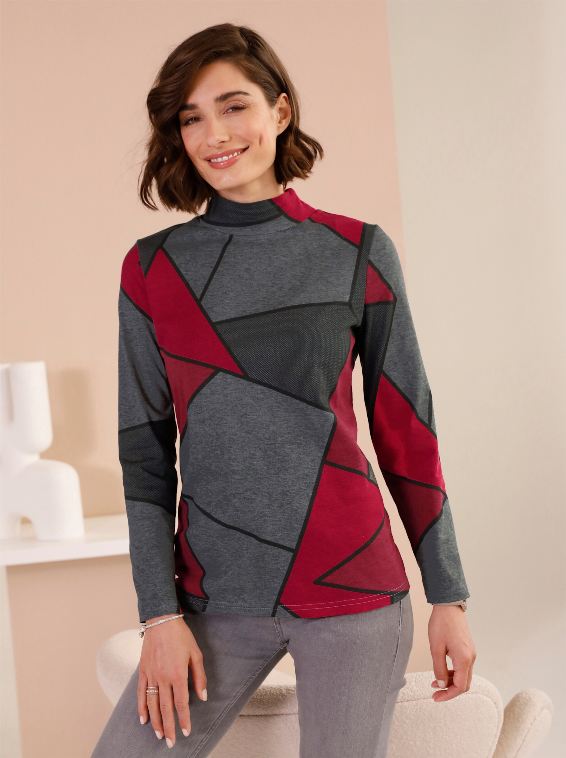 Stehkragenshirt
