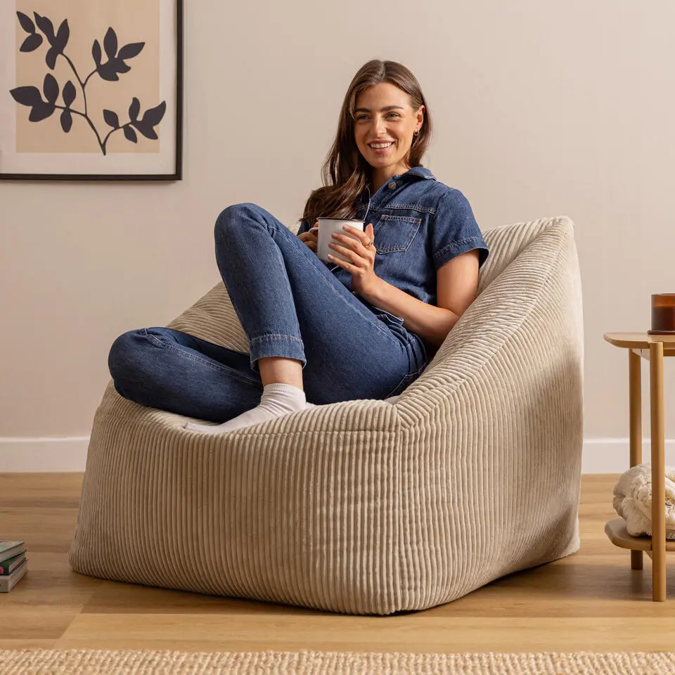 icon Zitzack Natalia - Corduroy Zitzakfauteuil - Beige