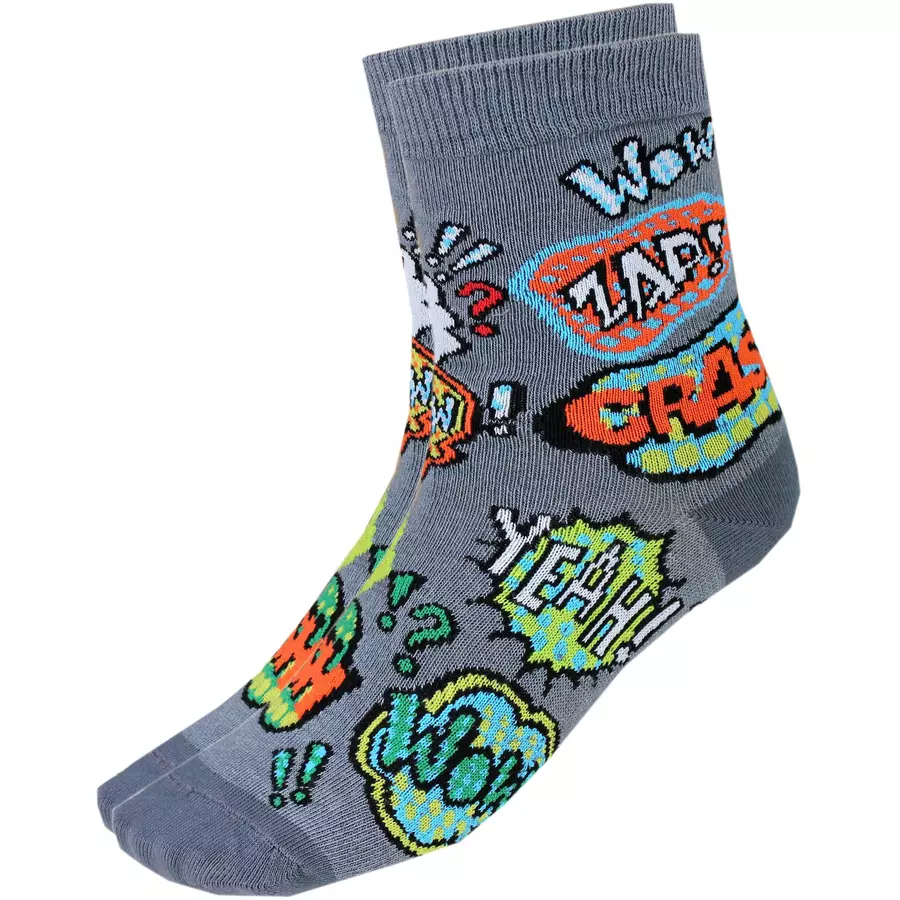 TupTam Kinder Socken Mädchen Jungen Bunt Gemustert 6er Pack hellgrau