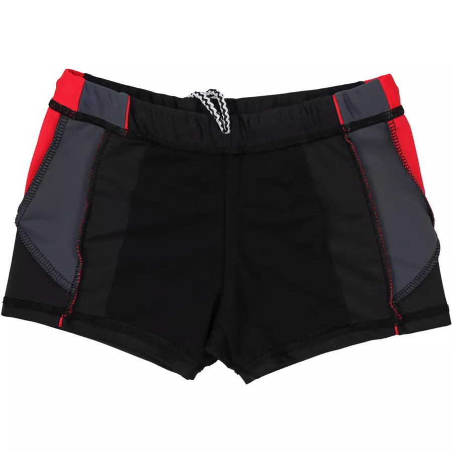Aquarti Jungen Kurze Badehose mit Einsätzen Seitlich rot
