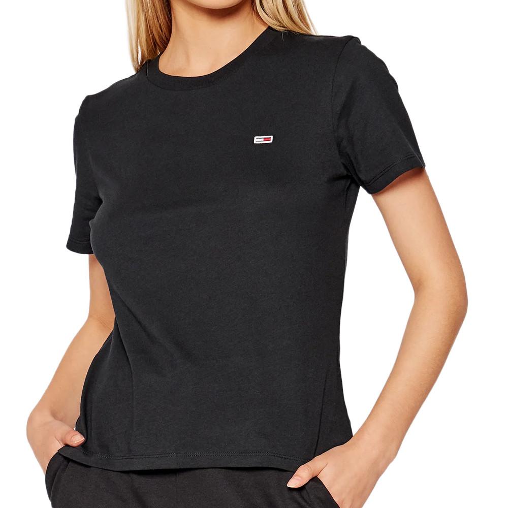 Tommy Hilfiger T-shirt Noir Femme Tommy Hilfiger Regular