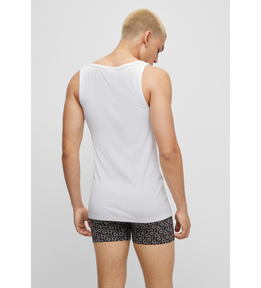 Conjunto de 2 camisetas brancas com o logotipo da HUGO