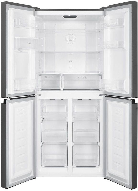 Wiggo WR-MD18(X) - Amerikaanse Koelkast - No Frost - 4 deuren Water - Dispenser - Met Display - Super Freeze - 419 Liter - Rvs