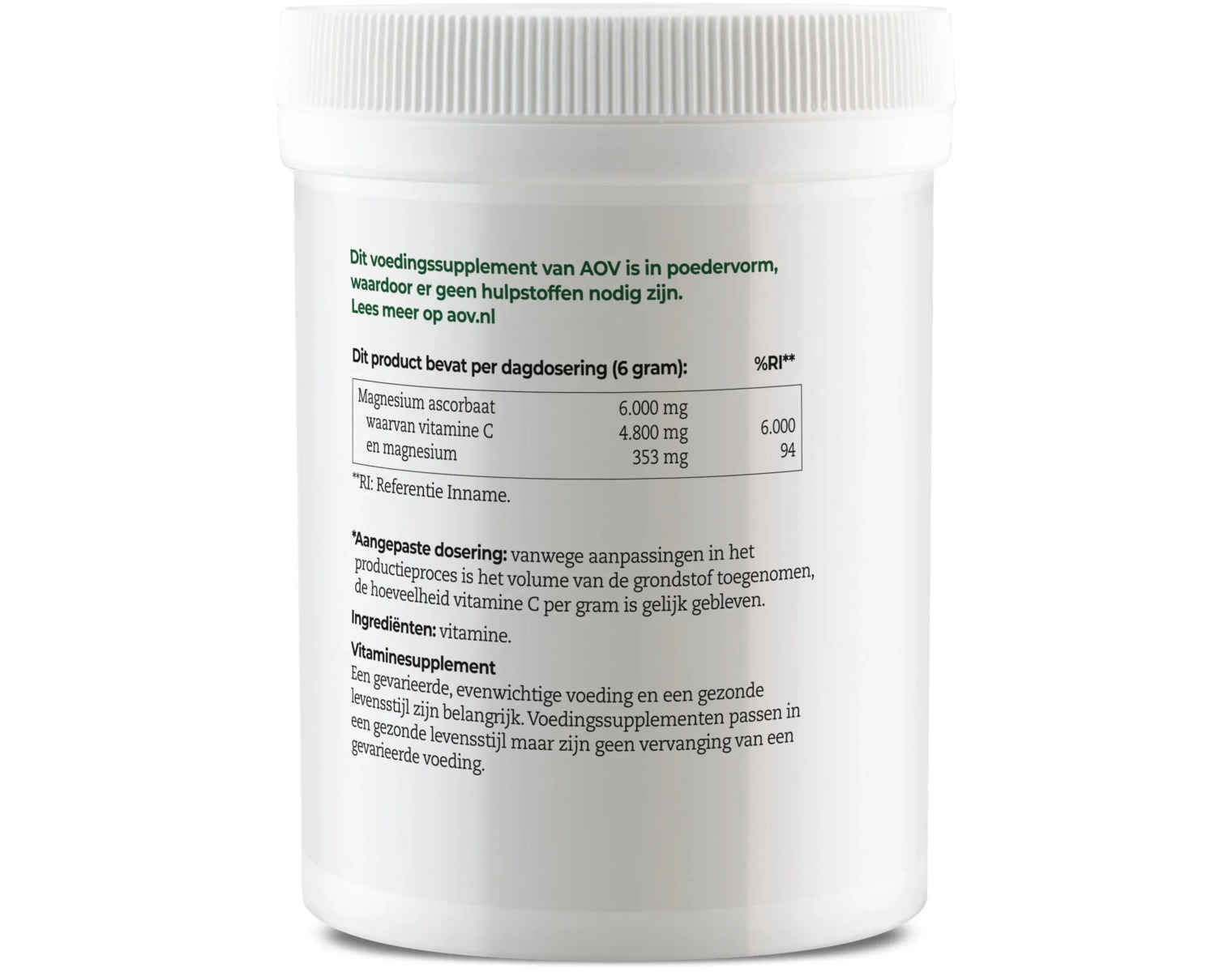 AOV 332 Vitamine C magnesium ascorbaat (250 gr)