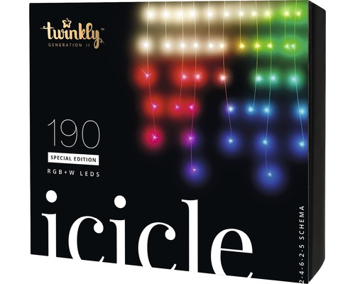 Twinkly LED lichtsnoer, 190 LED's, warm wit en veelkleurig licht, incl. Wi-Fi en app-bediening