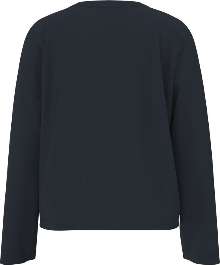 Selected Femme SLFESSENTIAL LS BOXY TEE NOOS Mørkeblå