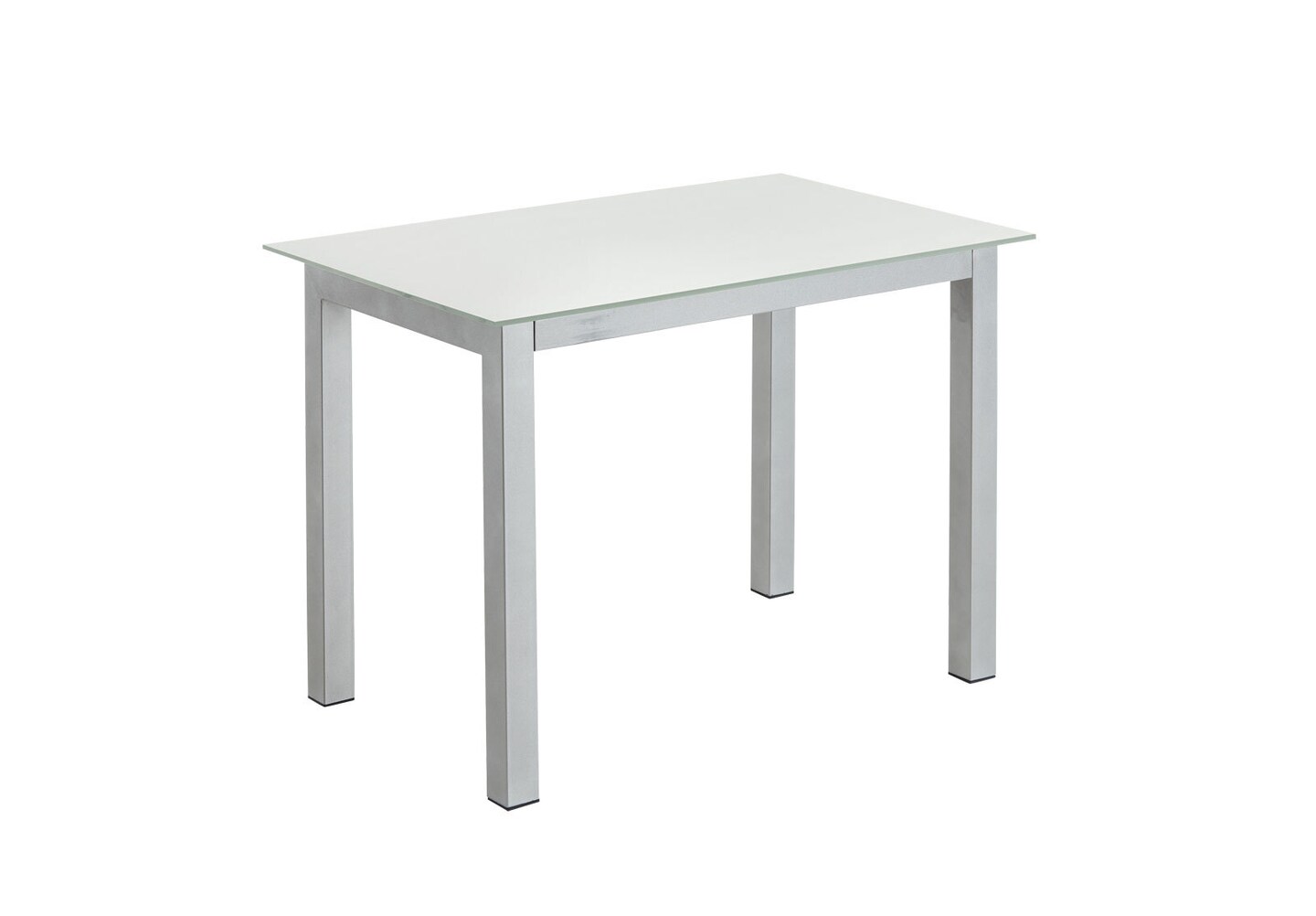 vito Esstisch 90 x 60 cm Holz/Glas grau/weiß