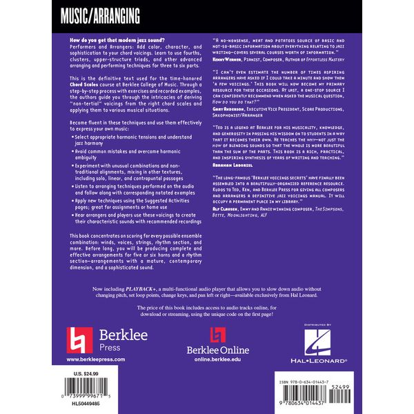 Berklee Press Modern Jazz Voicings