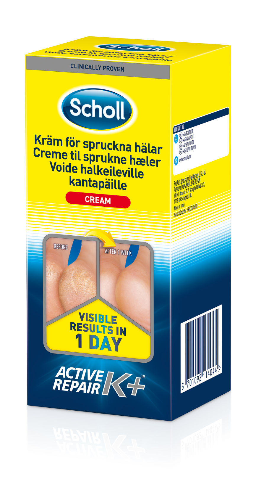 Scholl Active Repair K  krem for sprukne hæler 120 ml