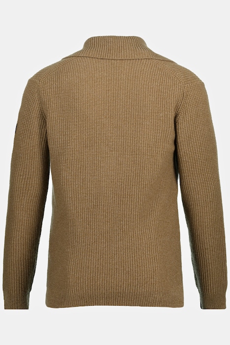 Strickjacke, Wollmix, Schalkragen, Knopfleiste