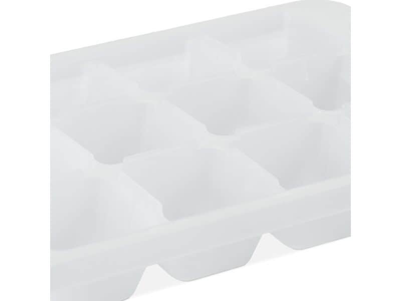 relaxdays Eiswürfelform Transparent/Weiss Eiswürfelform Box mit 4 Formen