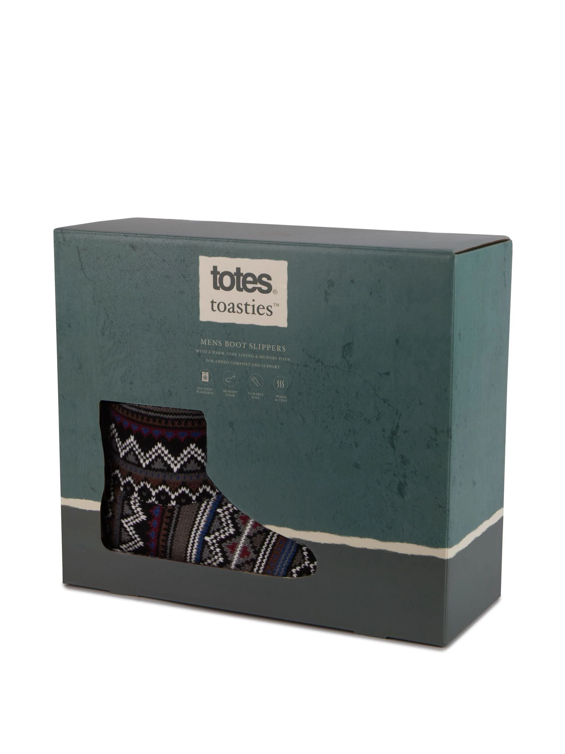 Totes - Gebreide laars pantoffels voor heren