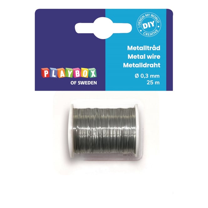 Basteldraht - silber - 25m
