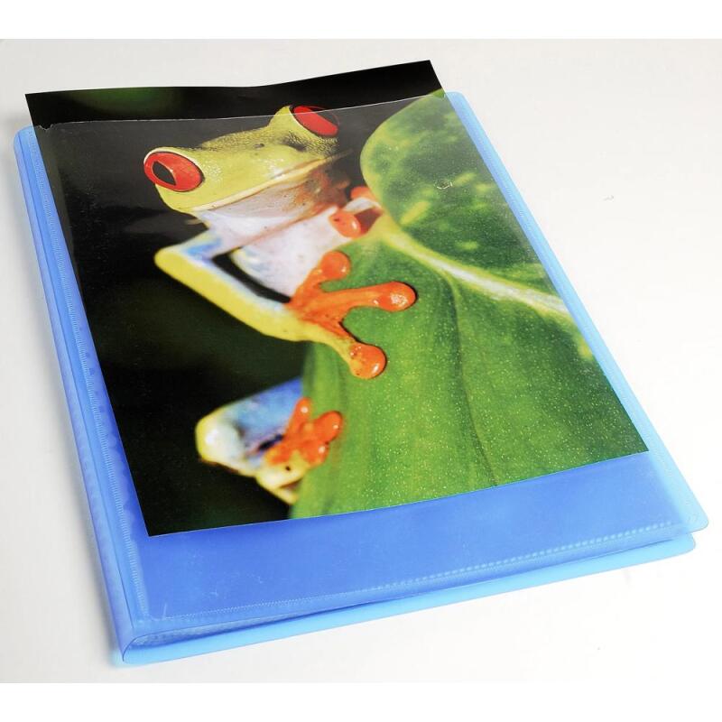 Protége-documents en polypropylène semi rigide Kreacover Chromaline 80vues - A4 - Bleu