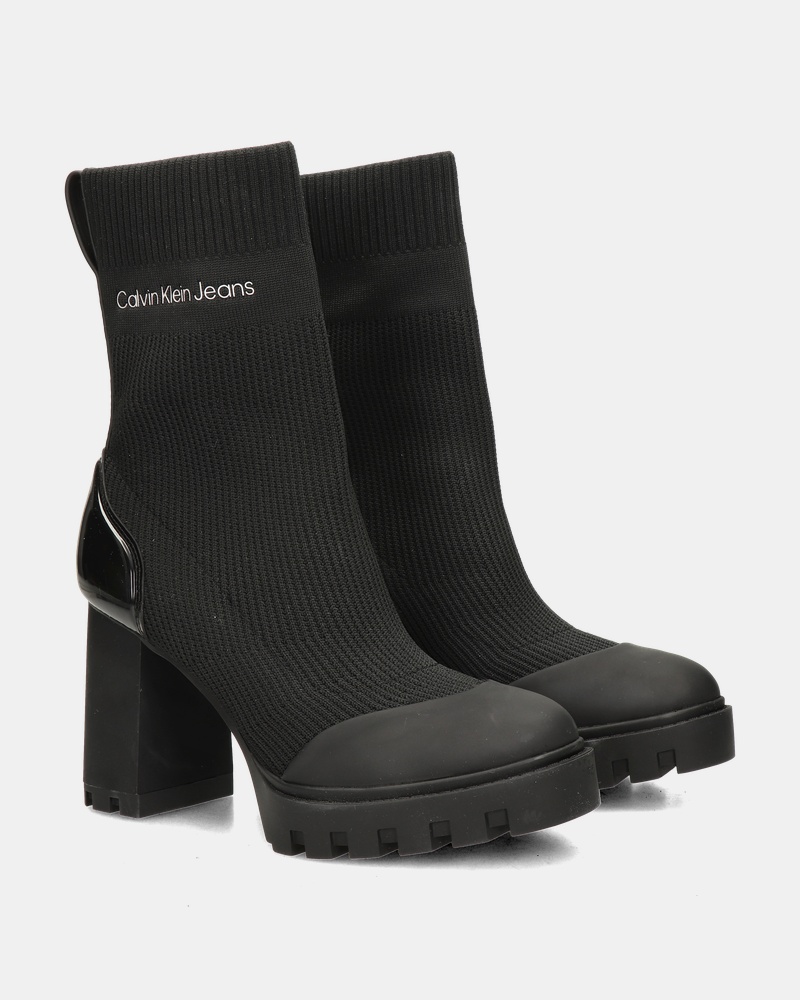 Calvin Klein Platform Knit Rits- & gesloten boots  - zwart