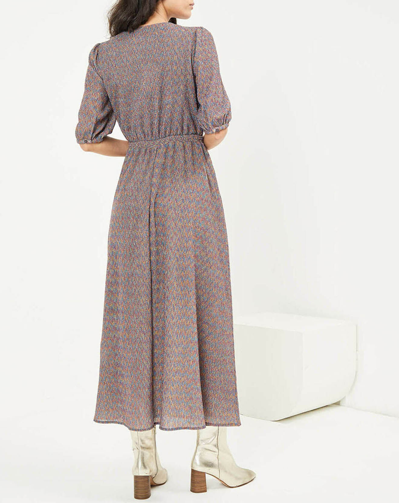 See u Soon Robe Plumetis pailletée rose/multicolore