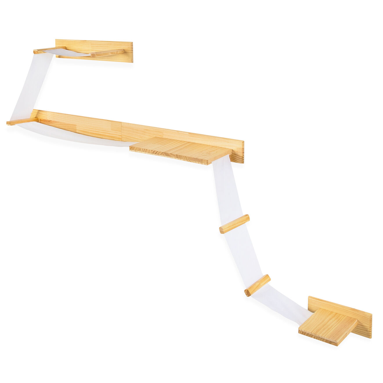 Pratik Garden Composition Murale pour Chat bois/blanc