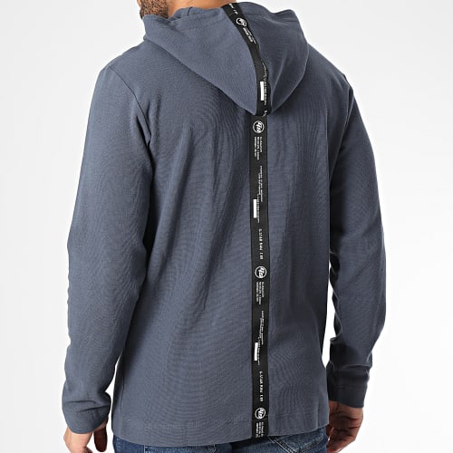 Sweat Capuche Logo Tape Center Back D22394-D250 Bleu Marine