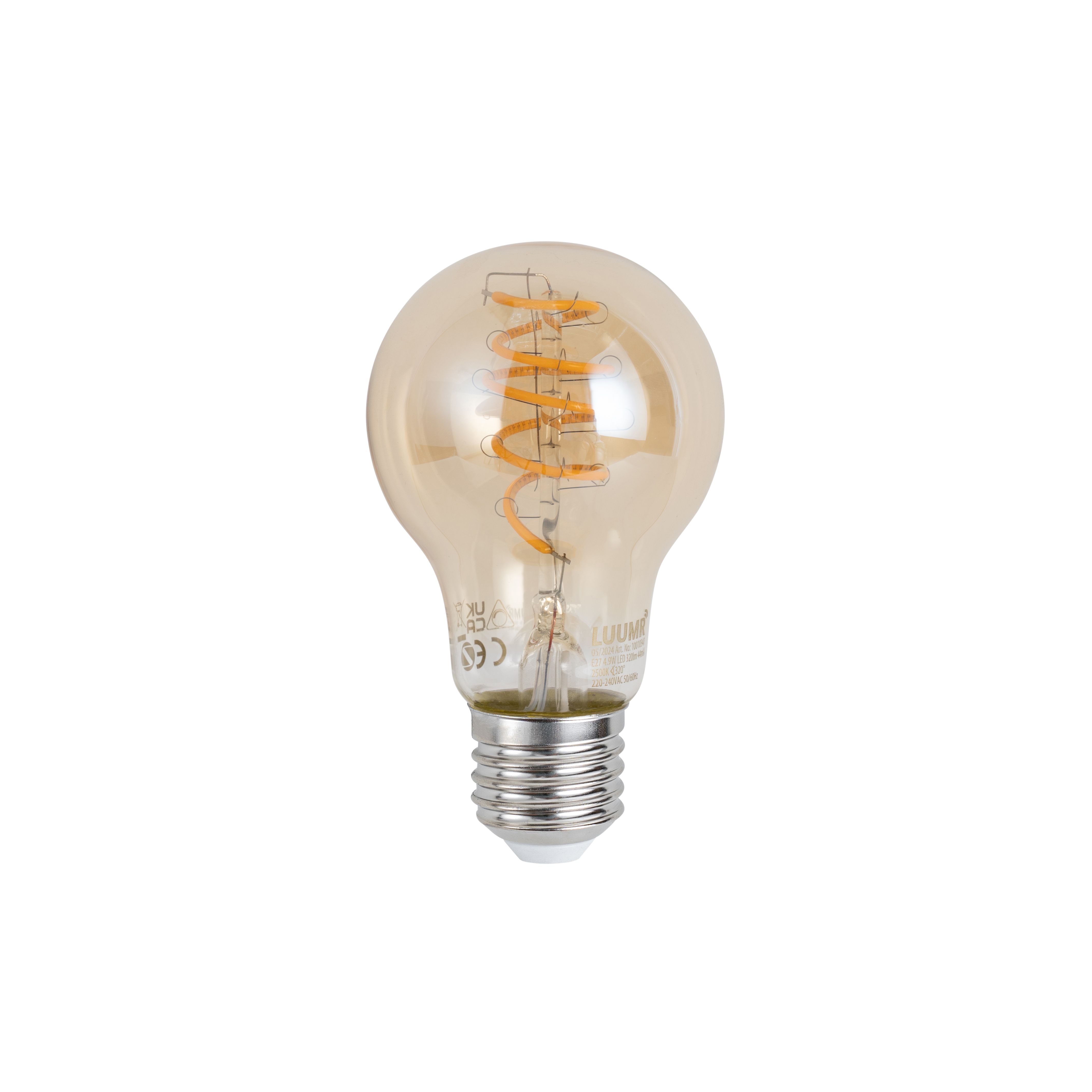 Set van 5 Smart E27 dimbare LED lampen A60 amber 4.9W 320 lm 2500K