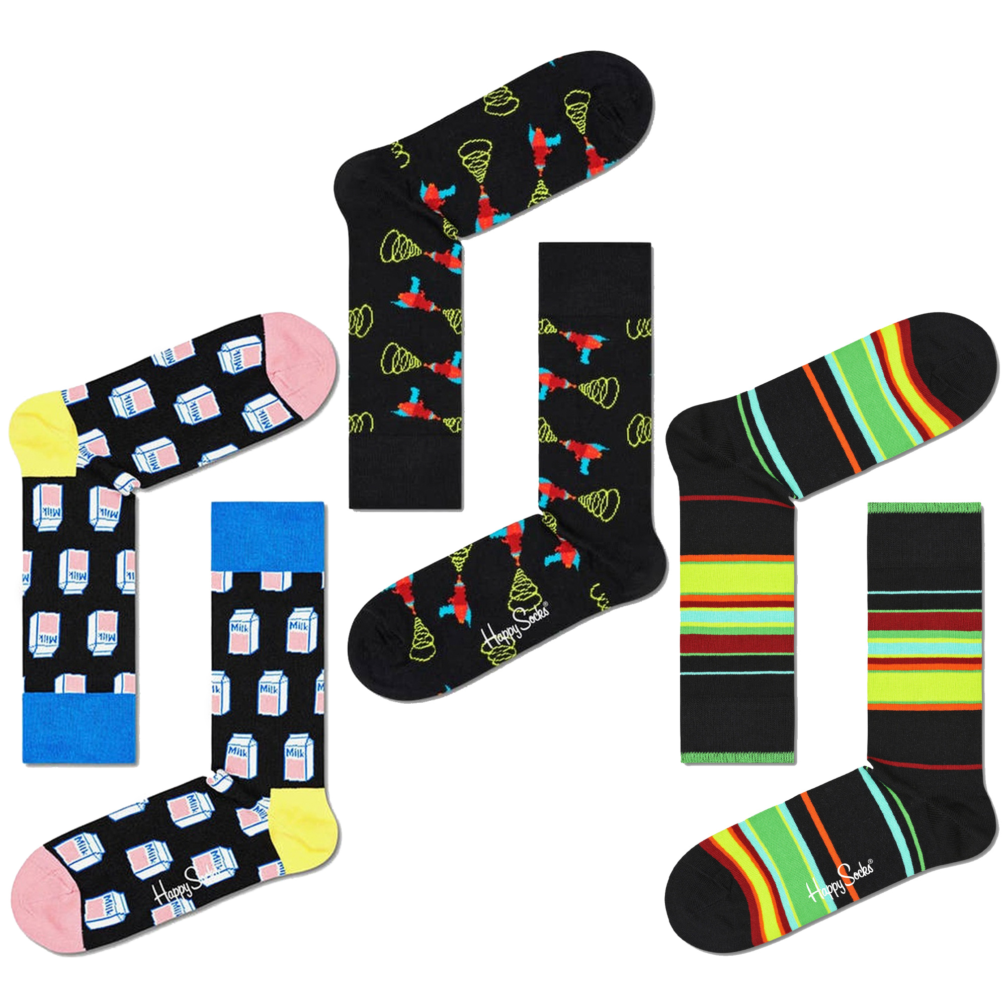 Pack 3 Meias Pares De Calcetines Happy