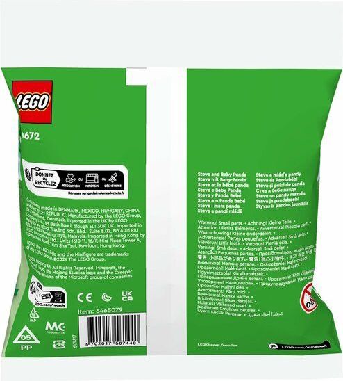LEGO Minecraft 30672 - Steve en Babypanda (polybag)