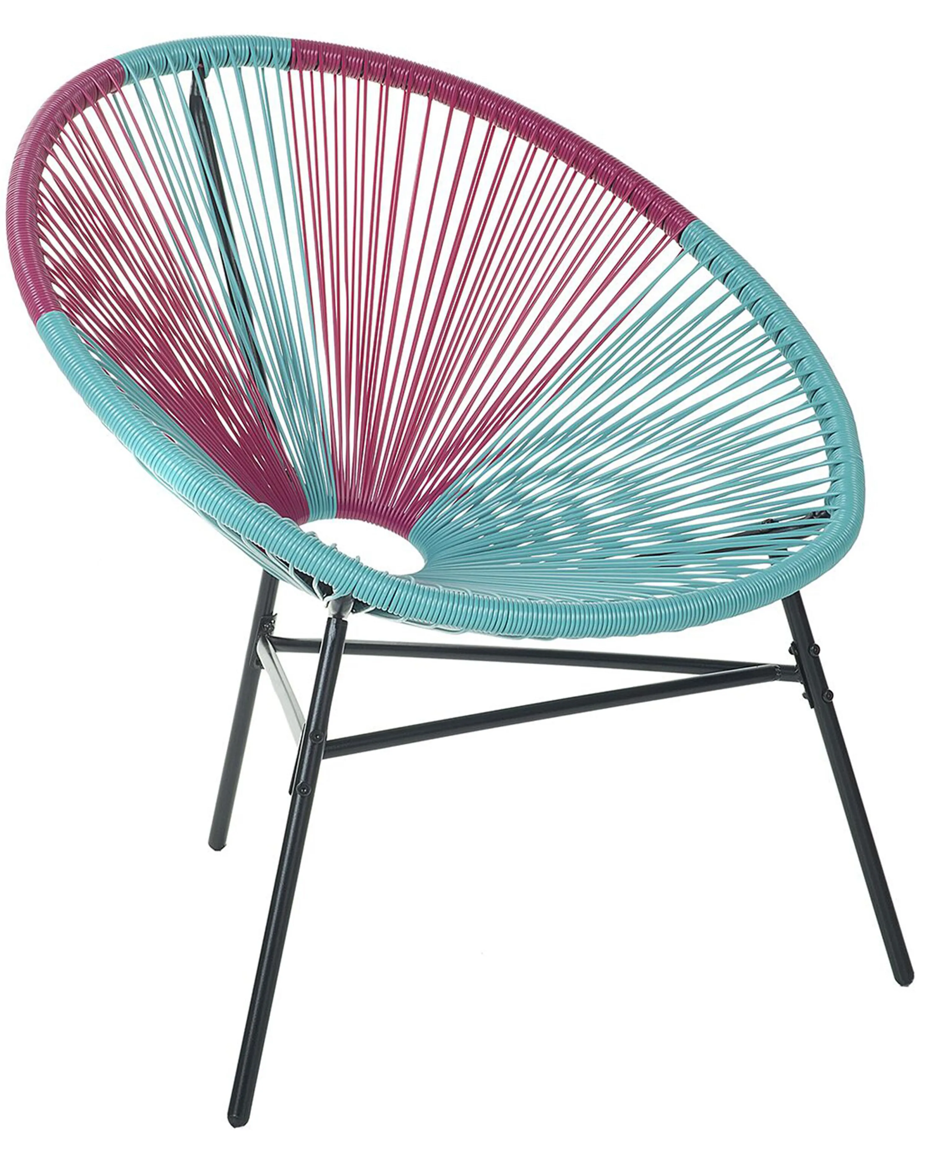 Tuinstoel ACAPULCO PE rotan Turquoise
