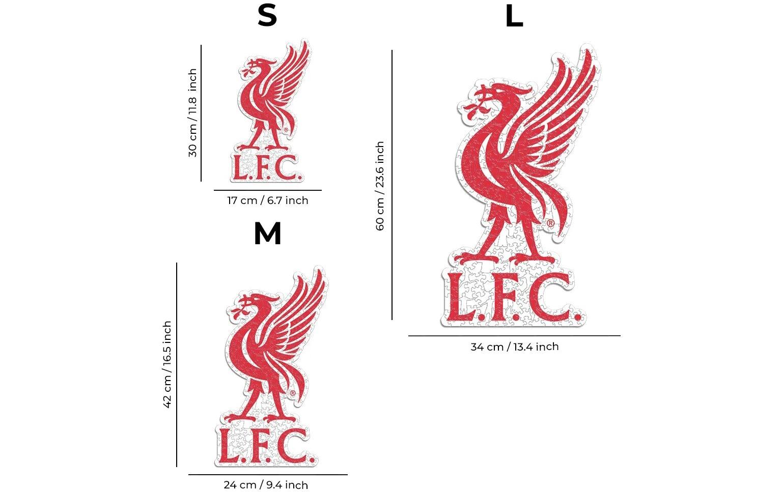 Liverpool FC – Logo Liver BirdOffizielles Holzpuzzle, Grösse M
