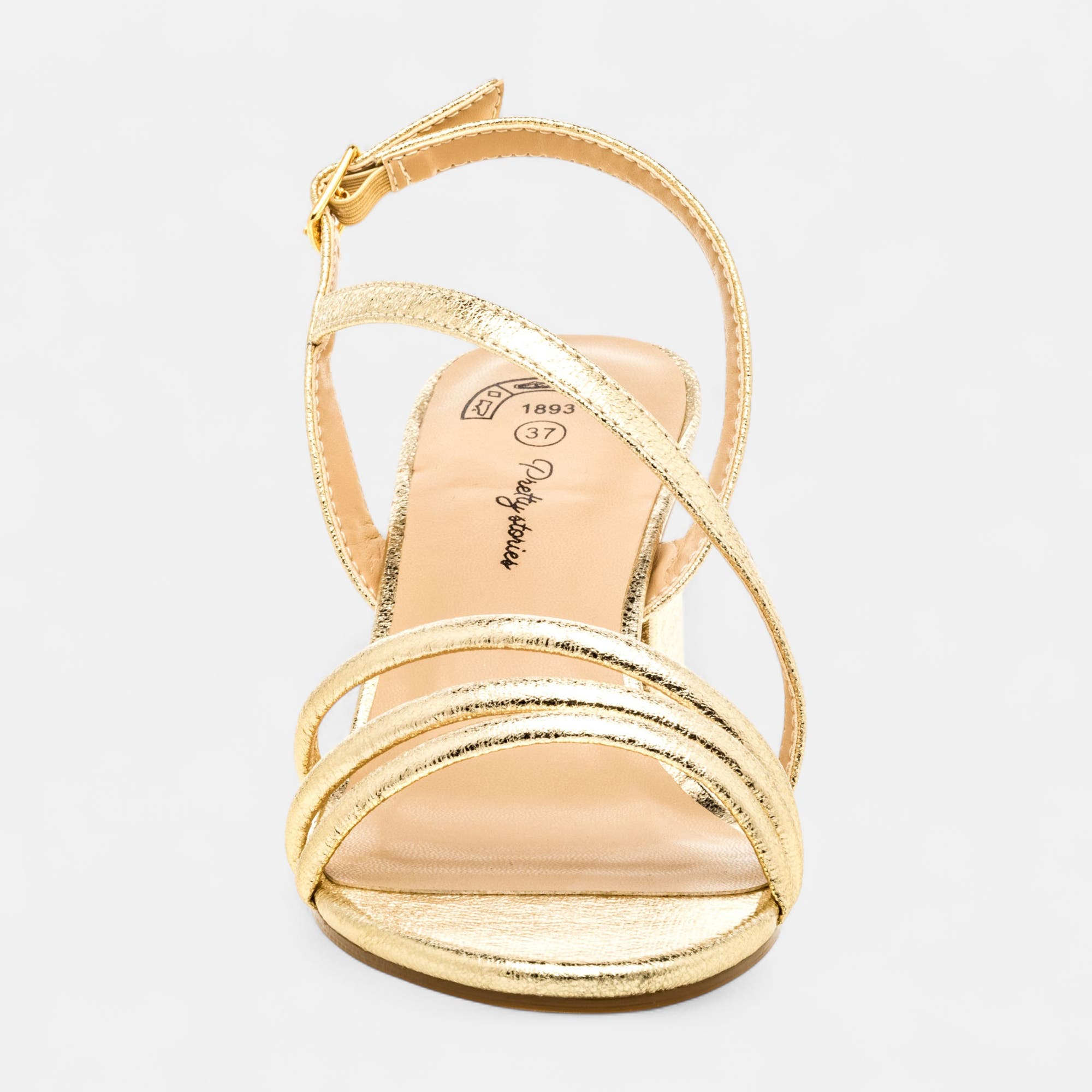 Nu-pieds à talon Femme or