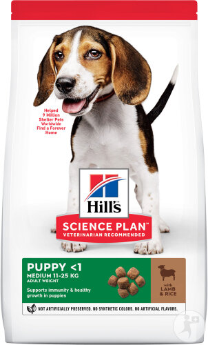 Hill's Science Plan Puppy Medium Aliment Pour Chiot Agneau Et Riz 14kg