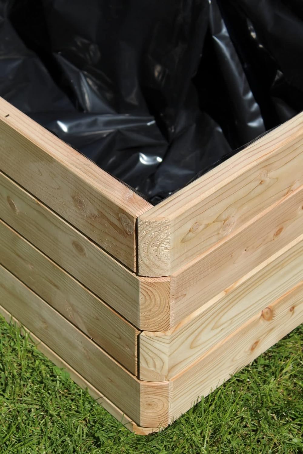 Gartenwelt Riegelsberger Massiver Pflanzkasten Mammut 100x50x39 cm aus Lärchenholz Natur Blumenkasten Blumentopf Pflanzkübel Kräutertopf Balkonkasten fertig montiert