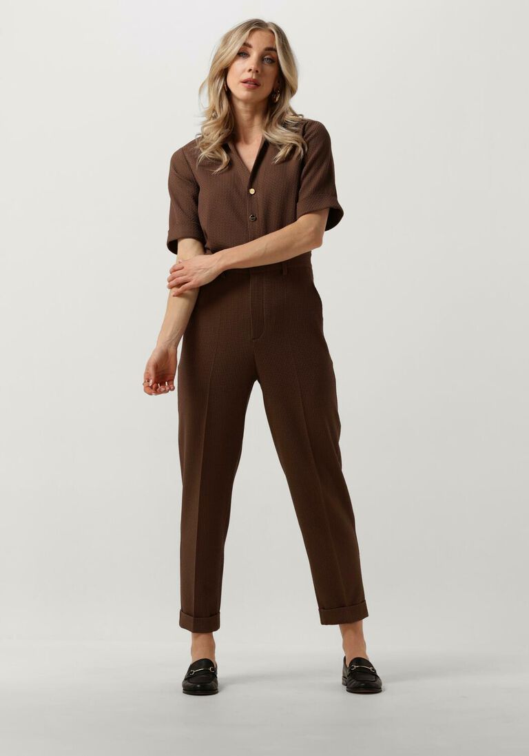 VANILIA bruine vanilia jumpsuit wafel playsuit