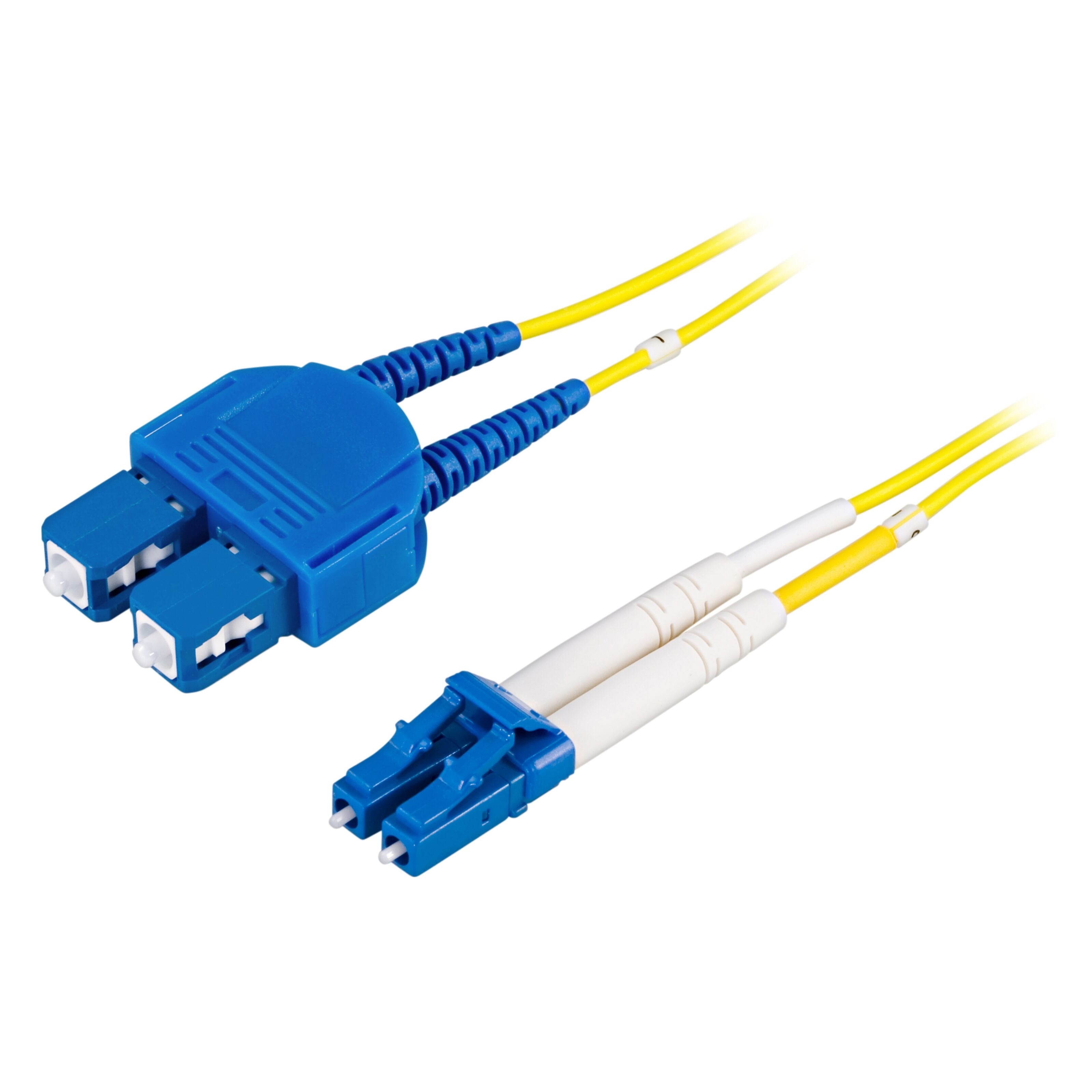 Deltaco Fiberoptisk kabel Duplex enkelmodus LC-SC 1 m