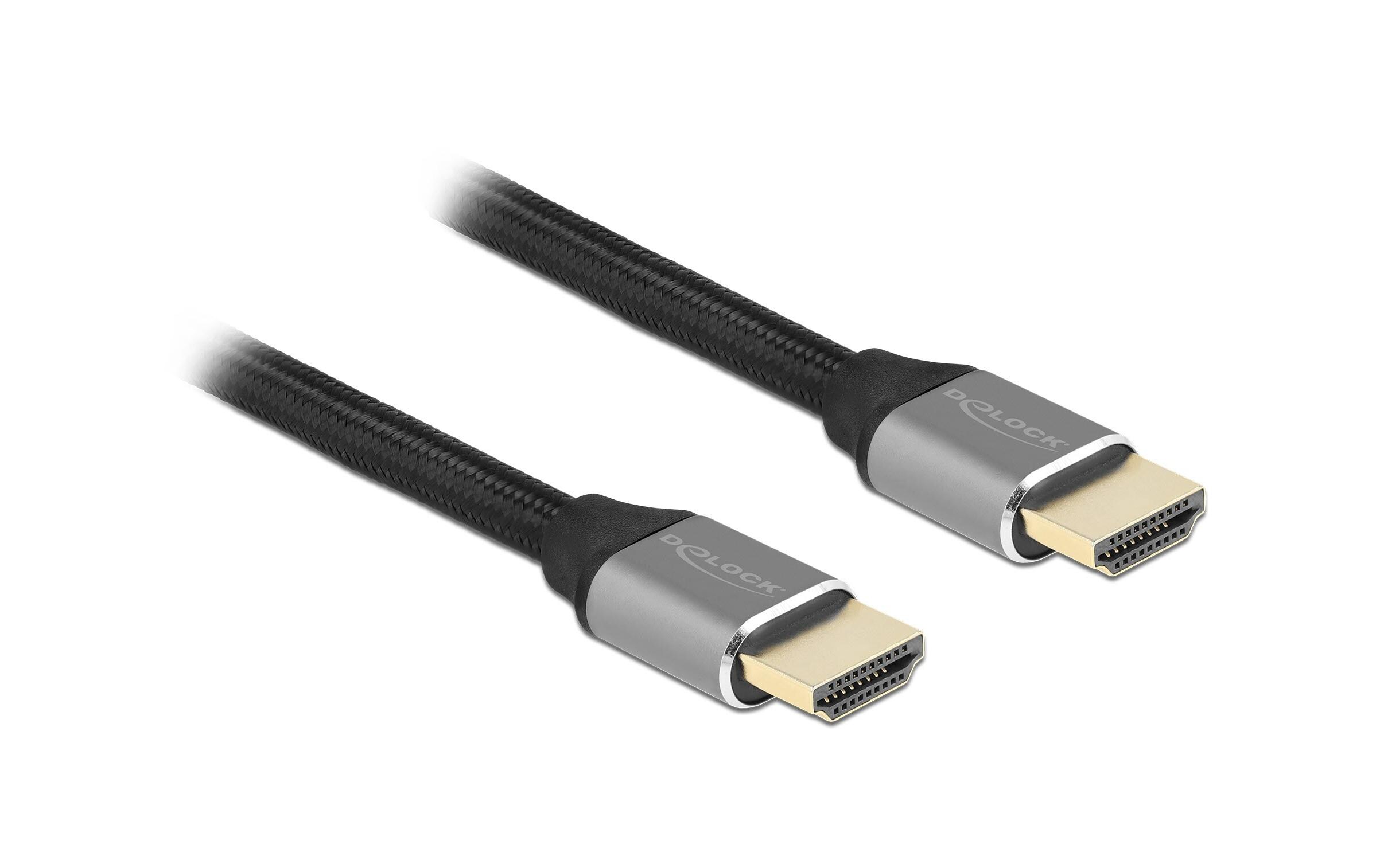 Kabel 8K 60Hz HDMI - HDMI, 0.5 m, GrauDelock Ultra High Speed HDMI Kabel 48 Gbps 8K 60 Hz grau 0.5 m zertifiziert